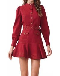TCEC - Button Me Up Belted Dress - Lyst