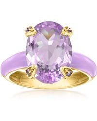 Ross-Simons - Amethyst Ring With Amethyst And Pastel Enamel - Lyst