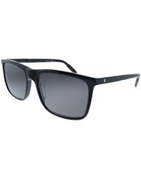 Montblanc - Montblanc Mb 0116s 001 Rectangle Sunglasses - Lyst