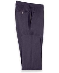 Paul Fredrick - Wool Flannel Solid Flat Front Pants - Lyst