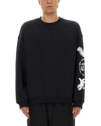 Y-3 - Relaxed Fit Sweatshirt With Bold Graphics - Lyst