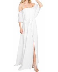 Sweet Lovely By Jen - Off Shoulder Chiffon Maxi Dress - Lyst