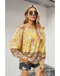 TRUEDAMES - Off Shoulder Floral Ruffle Loose Top - Lyst