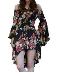 Angie - Floral Walk Through Romper - Lyst