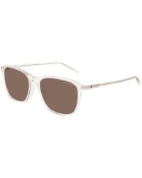 Montblanc - Montblanc Sunglasses Square Full Rim, Transparent Frame And Lens Mb0082Sa004 - Lyst
