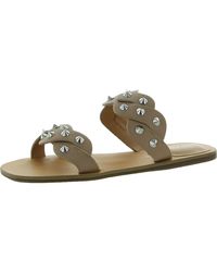 Marc Fisher - Bodil Faux Leather Metallic Slide Sandals - Lyst