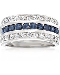 Ross-Simons - Sapphire And Topaz Multi-Row Ring - Lyst