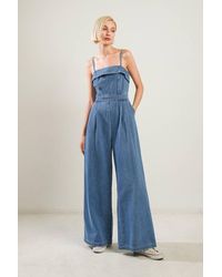 TRUEDAMES - Urban Elegance Denim Jumpsuit - Lyst