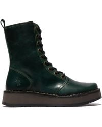 Fly London - Leather Lace-Up Ankle Dress Boots - Lyst
