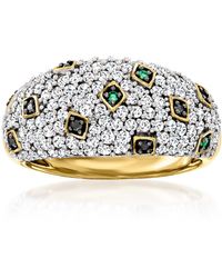 Ross-Simons - And Diamond Ring With Emerald Accents - Lyst