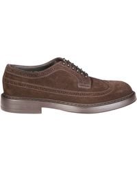 Doucal's - Leather Lace-Up Brogue Shoes - Lyst