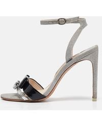 Sophia Webster - Metallic/ Glitter And Leather Ankle Strap Sandals - Lyst