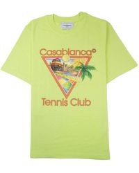 CASABLANCA - Afro Cubism Tennis Club Printed T-Shirt - Lyst