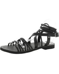 Free People - Willow Wrap Faux Leather Cushioned Gladiator Sandals - Lyst
