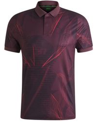 BOSS - Active Paddy Graphic-Print Polo Shirt With Uv Protection - Lyst