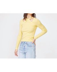 Monrow - Rib Cut Out Top - Lyst