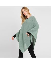 TRUEDAMES - Solid Knit Loose Fit Poncho - Lyst