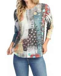 Jess & Jane - Burnout Rounded Hem Top - Lyst