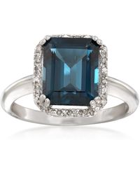 Ross-Simons - London Topaz Ring With Diamond Accents - Lyst