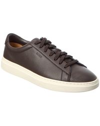 BOSS - Kieran Leather Sneaker - Lyst