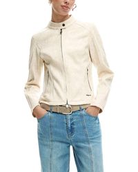 Desigual - Polyester Full-Length Jacket - Lyst