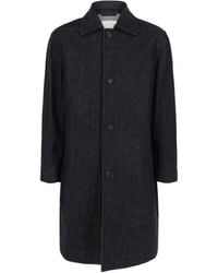 Ferragamo - Dark Wash Denim Jacket With Button Closure - Lyst