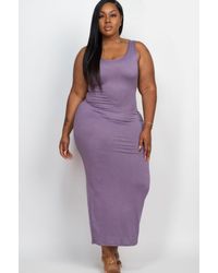 TRUEDAMES - Fashnzfab Plus Size Solid Basic Maxi Dress - Lyst