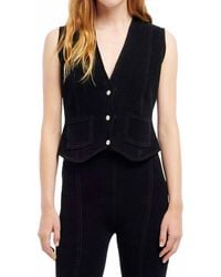 Barrie - Suede Effect Sleeveless Jacket - Lyst