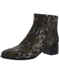 Vionic - Kamryn Leather Snake Print Ankle Boots - Lyst