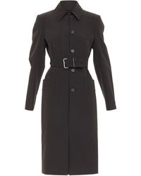 Prada - Minimal Technical Single Breasted Belted Trench Coat - Lyst