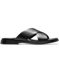 Cole Haan - Goldwyn 2.0 Leather Slip On Flat Sandals - Lyst