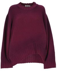 The Attico - Asymmetrical Hem Sweater With Ribbed Detailing - Lyst