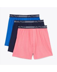 Nautica - Solid Knit Boxers - Lyst