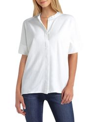 H Halston - Casual Button Down Blouse - Lyst