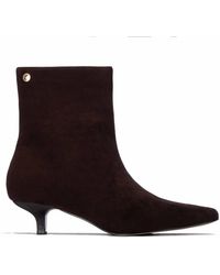 Xti - Pointed Toe Suede Ankle Booties - Lyst