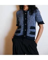Autumn Cashmere - Short Sleeve Fringe Trimmed Jacket - Lyst