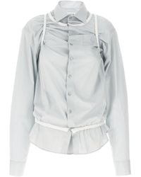 Maison Margiela - Layered Cotton Shirt With Structured Top - Lyst