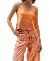 Lanhtropy - Metallic Linen Top - Lyst