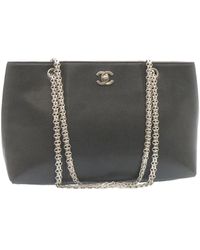 Chanel - Caviar Skin Chain Shoulder Bag Leather Cc Auth 28395a - Lyst