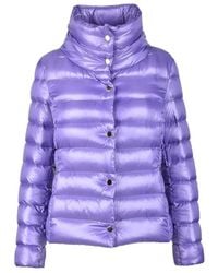 ANNIE PARIS - Quilted Down Jacket With High Collar - Lyst