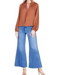 J joy - Harvest Ruffle Neck Peasant Top - Lyst