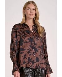 Elan - Foliage Button Down Top - Lyst