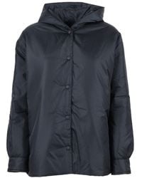 Aspesi - Hooded Jacket With Snap Button Closure - Lyst