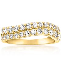 Ross-Simons - Lab-Grown Diamond 2-Row Wave Ring - Lyst