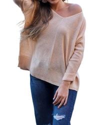 Be Cool - Flowing V-Neck Sweater - Lyst