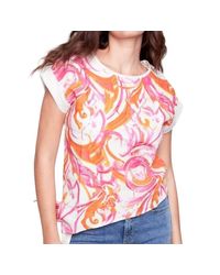 Charlie b - Printed Linen Knit Dolman Tee - Lyst