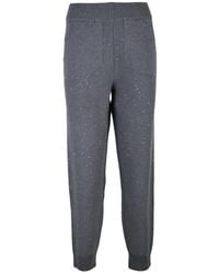Panicale - Knitted Trousers With Sequined Detailing - Lyst