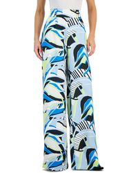 BOSS - Geometric Recycled Polyester Wide Leg Pants - Lyst