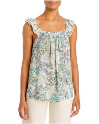 Fever - Printed Off The Shoulder Tank Top - Lyst