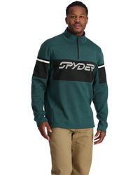 Spyder - Speed Fleece Half Zip - Cypress Green - Lyst